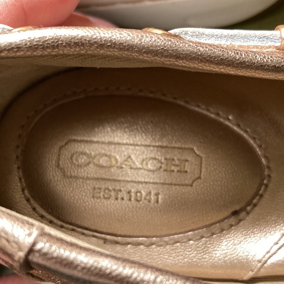 Coach Metallic Gold Loafers 👞 - Picture 3 of 11